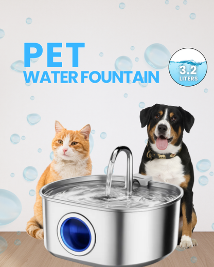 Stainless Steel Cat Water Fountain 108 oz(108 oz)