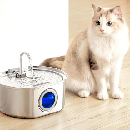 Stainless Steel Cat Water Fountain 108 oz(108 oz)